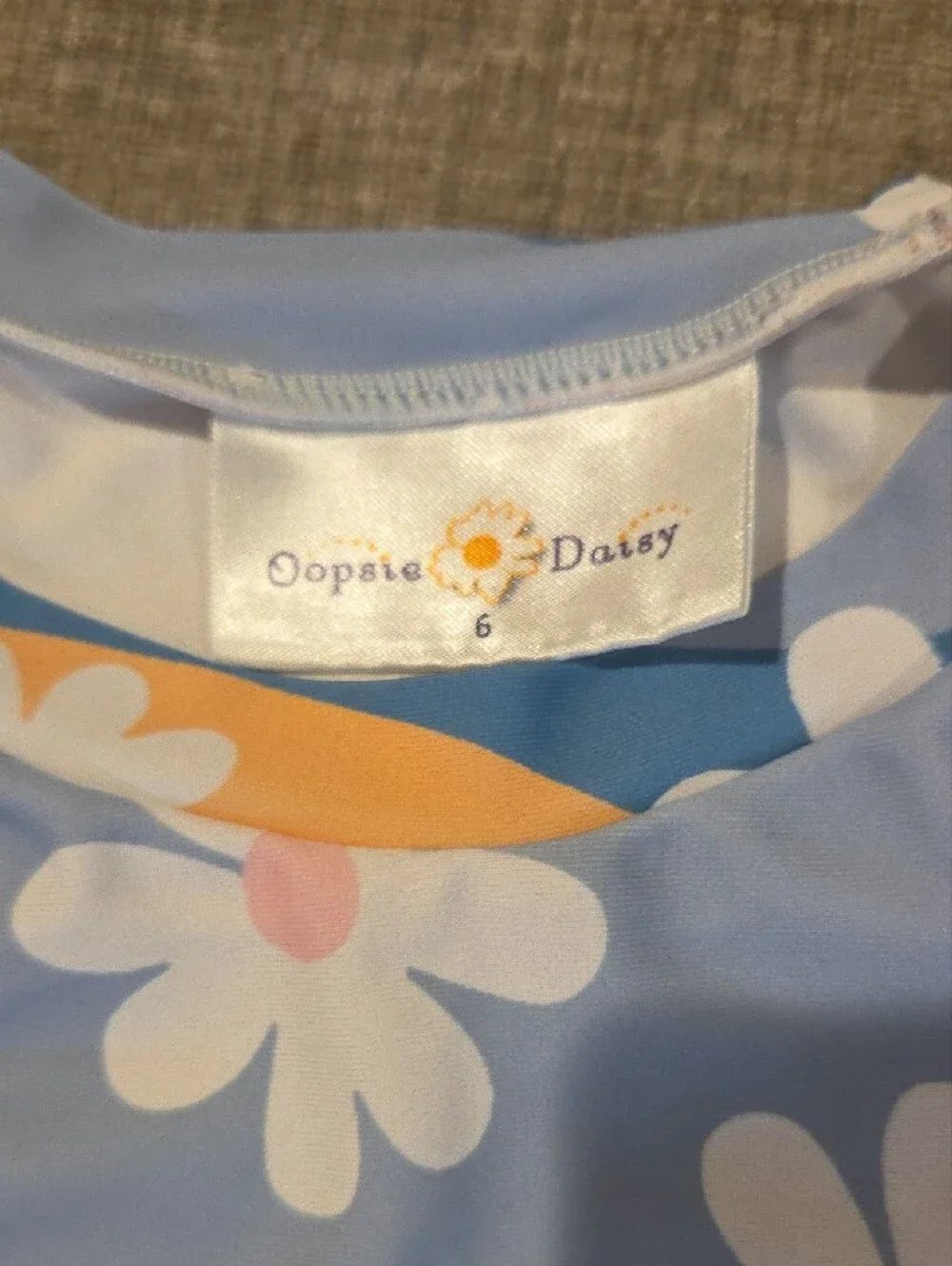 Daisy Kids Long-Sleeve Rashguard Set - Blue, Pink & Orange